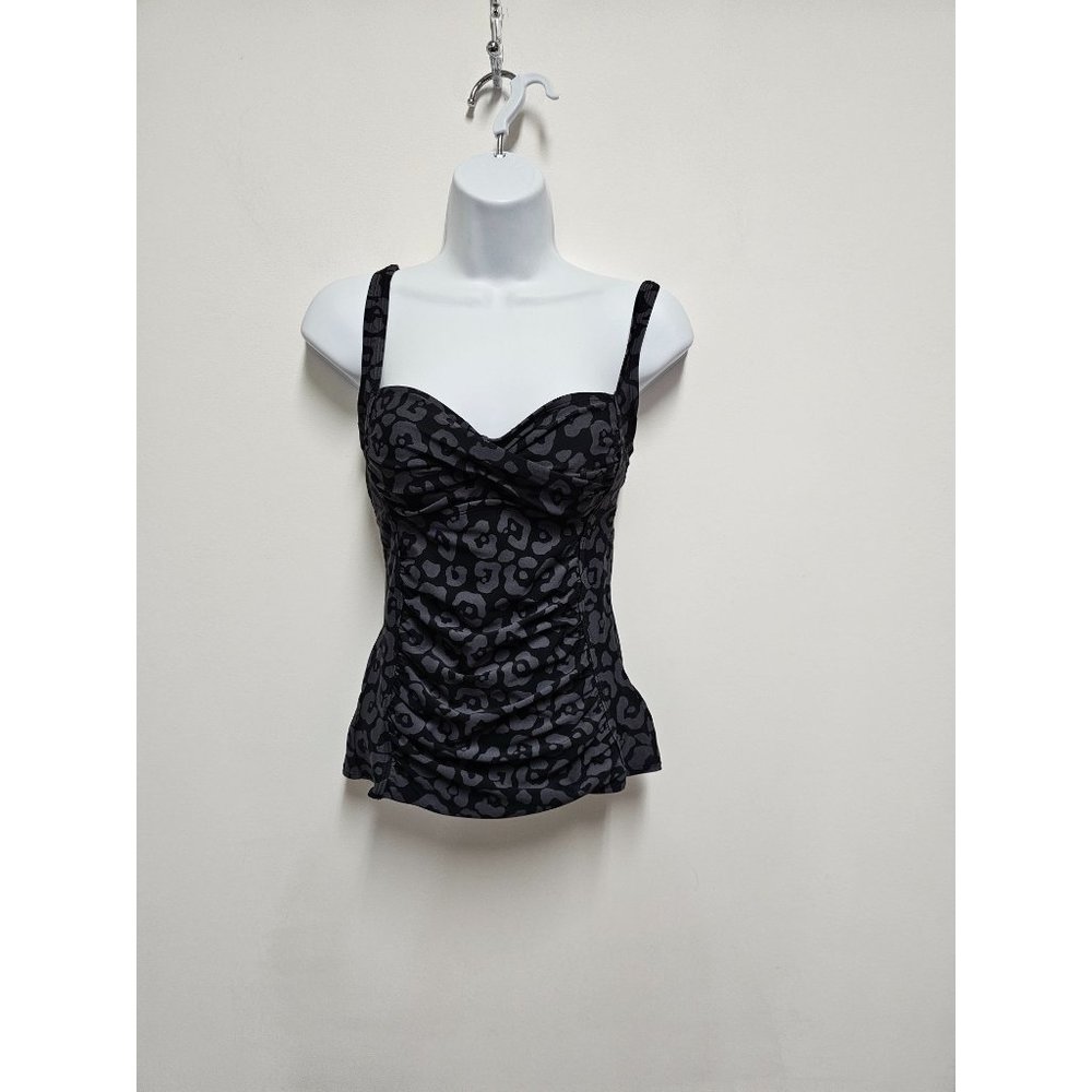 Merona Swim Merona Swimsuit Tankini Fitted Ruching Padded Top Small